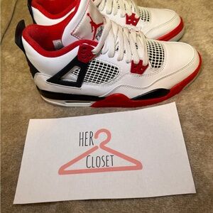 Jordan 4 Retro Fire Red Youth Boy 7